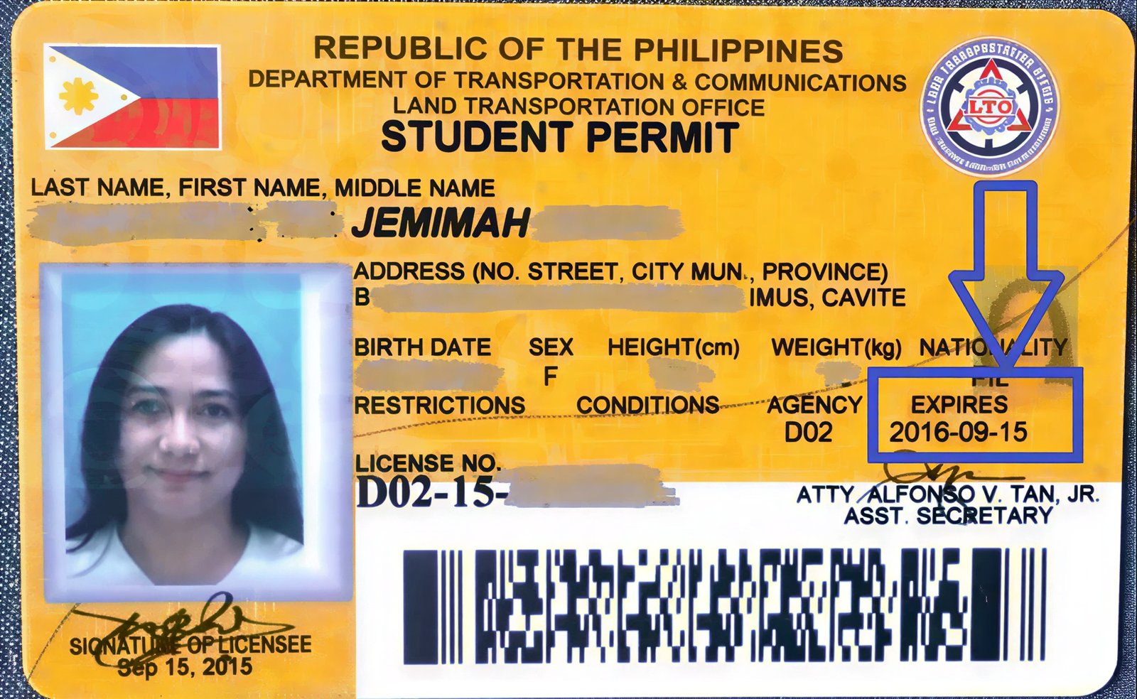 Student Permit Validity
