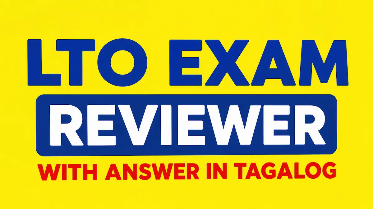 lTO Exam Reviewer with Answer in Tagalog